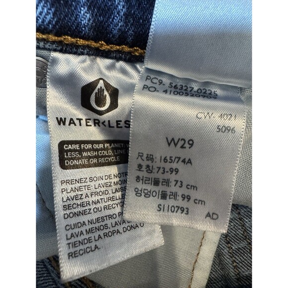 Levi's 501 Denim Shorts Women's Size W 29 Blue Distressed Hem Button Fly - Picture 4 of 6